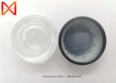 Clear Transparent Small Glass Cosmetic Jars Anti Corrosion Safe Healthy Material