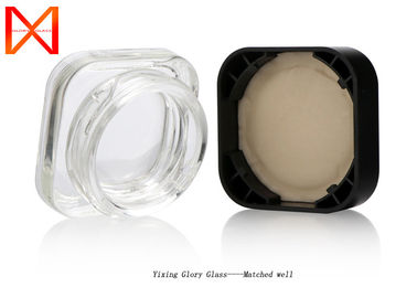 5ml Square Flat Cream Container Super Flint Glass Jar With SGS Approval