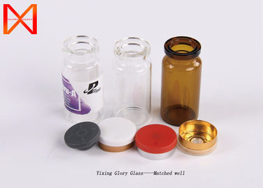 Spray Painting Pharmaceutical Glass Bottles , Little Glass Vial Tube Shape