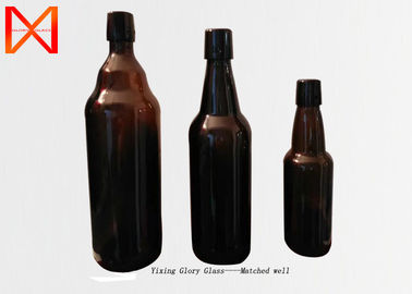 Swing Top Empty Glass Beer Bottles , Glass Growler Bottles Practical With Stoppers