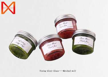 Round Shape Cylinder Glass Sauce Jars Transparent Healthy Non Toxice Material