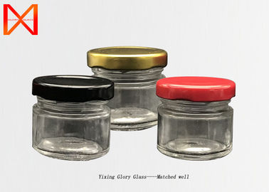 Glass Sauce Jars Food Safe Grade Recyclable Unique Design With Aluminum Cap