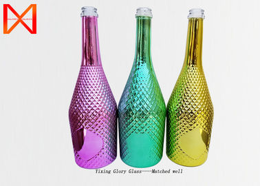 wholesale frosted flint glass customized wine bottles