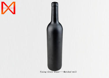 Attractive Empty Glass Wine Bottles Short Neck Polymer Cork Cap 750ml Capacity