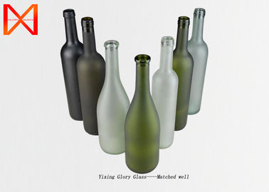 Exquisite Empty Glass Wine Bottles 8mm-12mm Bottom Thickness Crystal White Material
