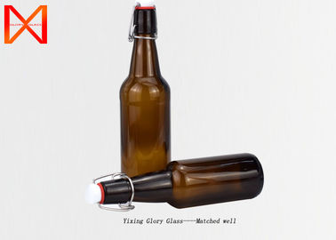 Logo Embossed Swing Top Beer Bottles High Temperature Processed Colorful Print