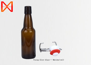 Logo Embossed Swing Top Beer Bottles High Temperature Processed Colorful Print