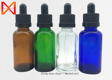 Blue Essential Oil Glass Bottle Reduce Fingerprint Residue Sealing With Steel Roller