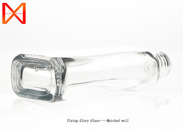Flint Frosted Clear Empty Glass Containers High Thermal Tolerance For Vodka Wine Gin