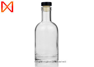 500ml  Empty Glass Wine Bottles Round Flint With Ploymer Cork Cap