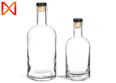 500ml  Empty Glass Wine Bottles Round Flint With Ploymer Cork Cap