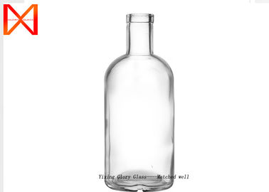 500ml  Empty Glass Wine Bottles Round Flint With Ploymer Cork Cap