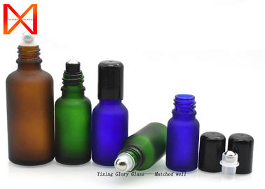 Matte  Essential Oil Glass Bottle  Frosted Black Colorful Design With OEM Service