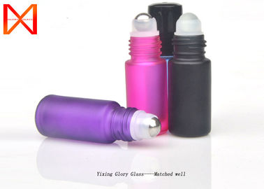 Matte  Essential Oil Glass Bottle  Frosted Black Colorful Design With OEM Service