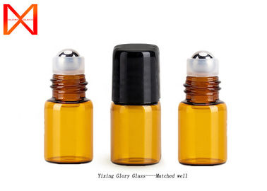 Elegant Glass Roll On Bottles  Smooth Pure Natural Amber Practical  With Screw Cap