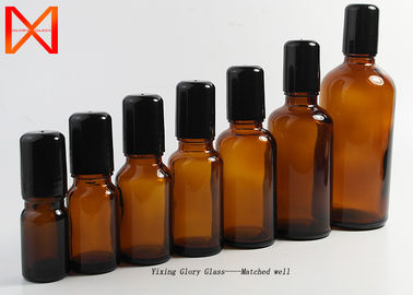 Black Cap Essential Oil Dropper Hot Stamping Printing Safety Design Anti Corrosion