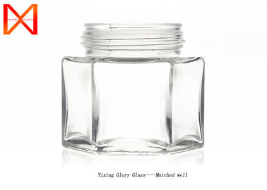 Hexagon Flint Glass Candy Jars Food Safe Convenient Recyclable 8.5mmx 69mm