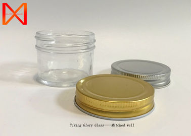 4 Oz Caviar  Airtight Glass Storage Jars Screw Metal Cap Fashion Clamp Top