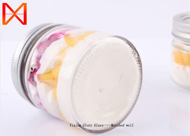 210ml 280ml Small Glass Canning Jars Cylinder Shaped Cork Lid Strong Hardness
