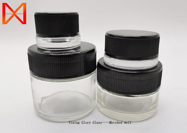 Flint  Luxury Glass Cosmetic Jars With Lids High Clear Transparent Durable