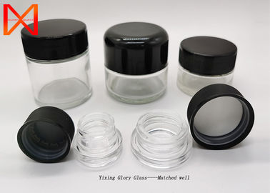 Flint  Luxury Glass Cosmetic Jars With Lids High Clear Transparent Durable