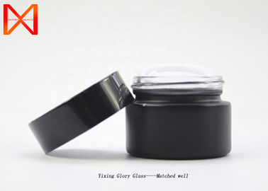 Matte Frosted Glass Cosmetic Jars Aluminum Cap For Eye Face Cream Packaging