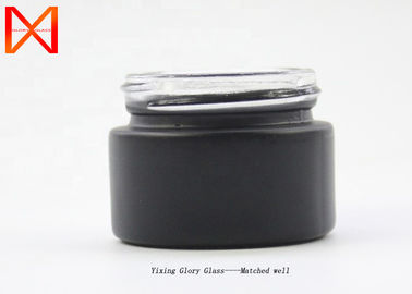 Matte Frosted Glass Cosmetic Jars Aluminum Cap For Eye Face Cream Packaging