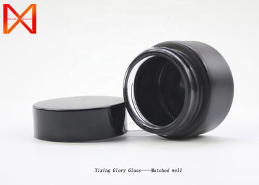 Lotion  Black Glass Cosmetic Jars Wide Mouth Convenient Easy Filling Cleaning