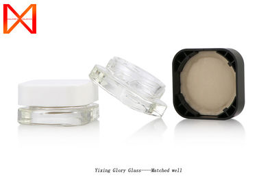 Fancy Luxury Glass Cosmetic Jars 1 Oz 3ml 5ml 7ml 9ml Small Square Jar