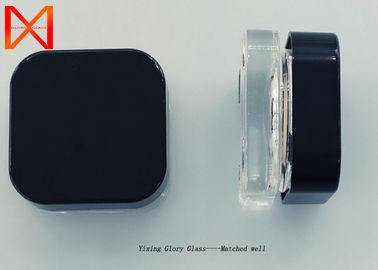 Logo Imprintable Elegant Glass Jar 5ml small square glass jar for cbd oil wax