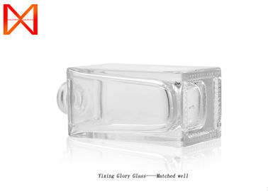 Foundation Glass Cosmetic Container Set Frosted Square Tight Seal With Pump Cap