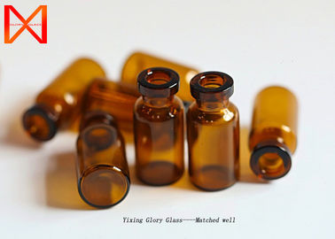 Tubular Pharmaceutical Glass Bottles , Injection Bottle Narrow Mouth For Steroids